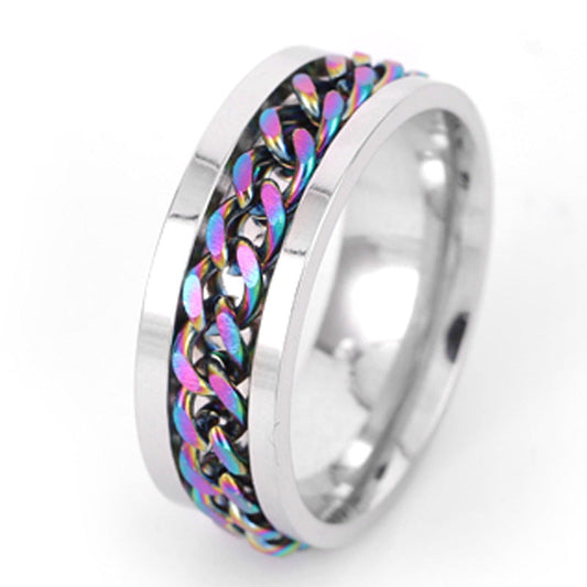 Bague Tournante en Acier Titanium - bébémerveille