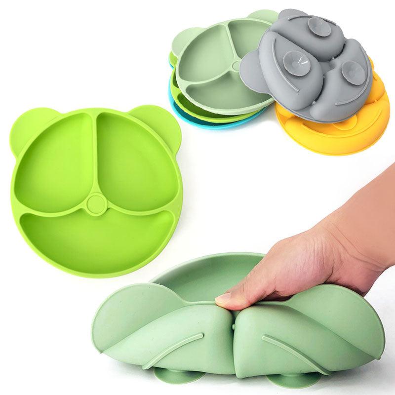 Assiette en Silicone Antidérapante pour Bébé - bébémerveille