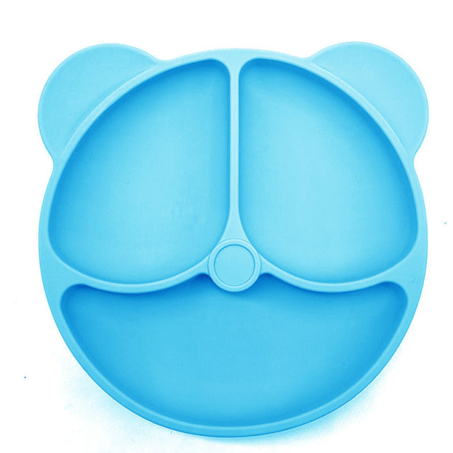 Assiette en Silicone Antidérapante pour Bébé - bébémerveille