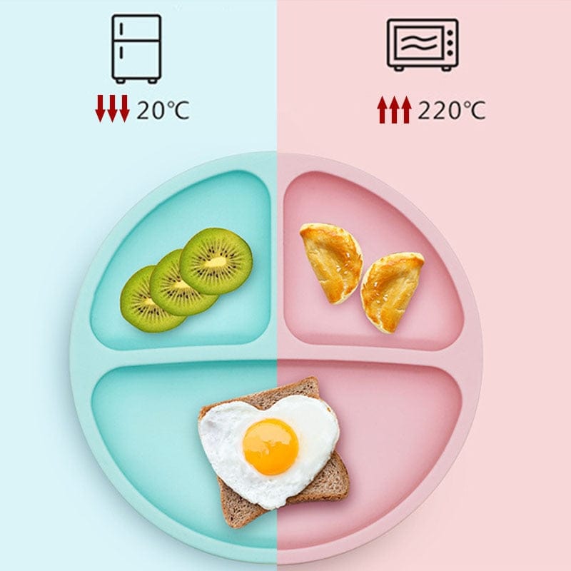 Assiette Bébé en Silicone avec Ventouse - bébémerveille