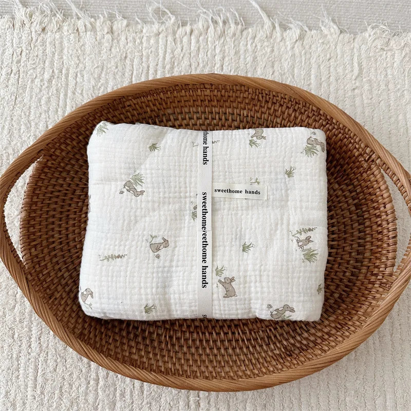 Couverture et Coussin en Mousseline Premium pour Tout-Petits avec Jolis Imprimés - bébémerveille