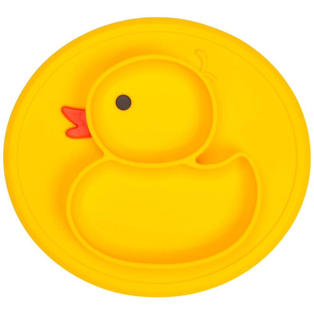 Assiette en Silicone Canard Bébé - bébémerveille