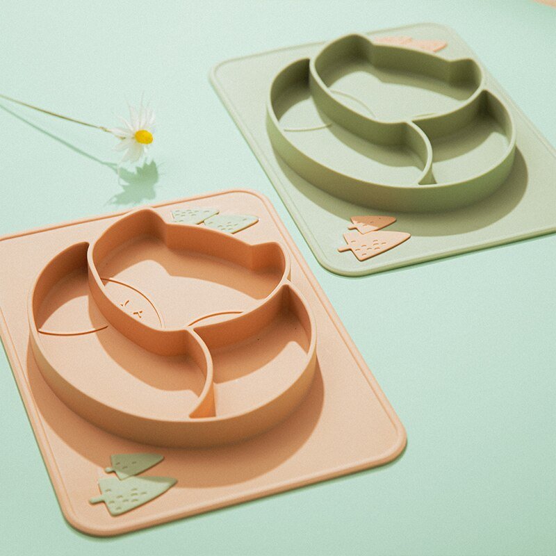 Assiette de Dîner en Silicone pour Bébé - bébémerveille