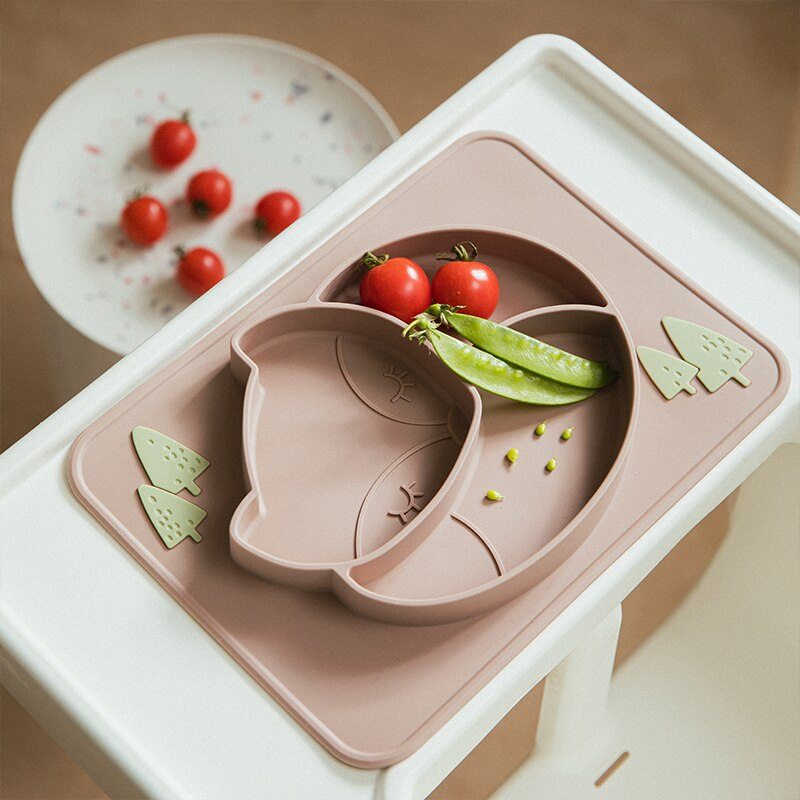 Assiette de Dîner en Silicone pour Bébé - bébémerveille